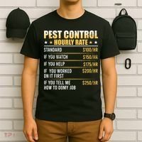 Pest Control Exterminator Pest Controller Hourly Rate T-Shirt thumb 6
