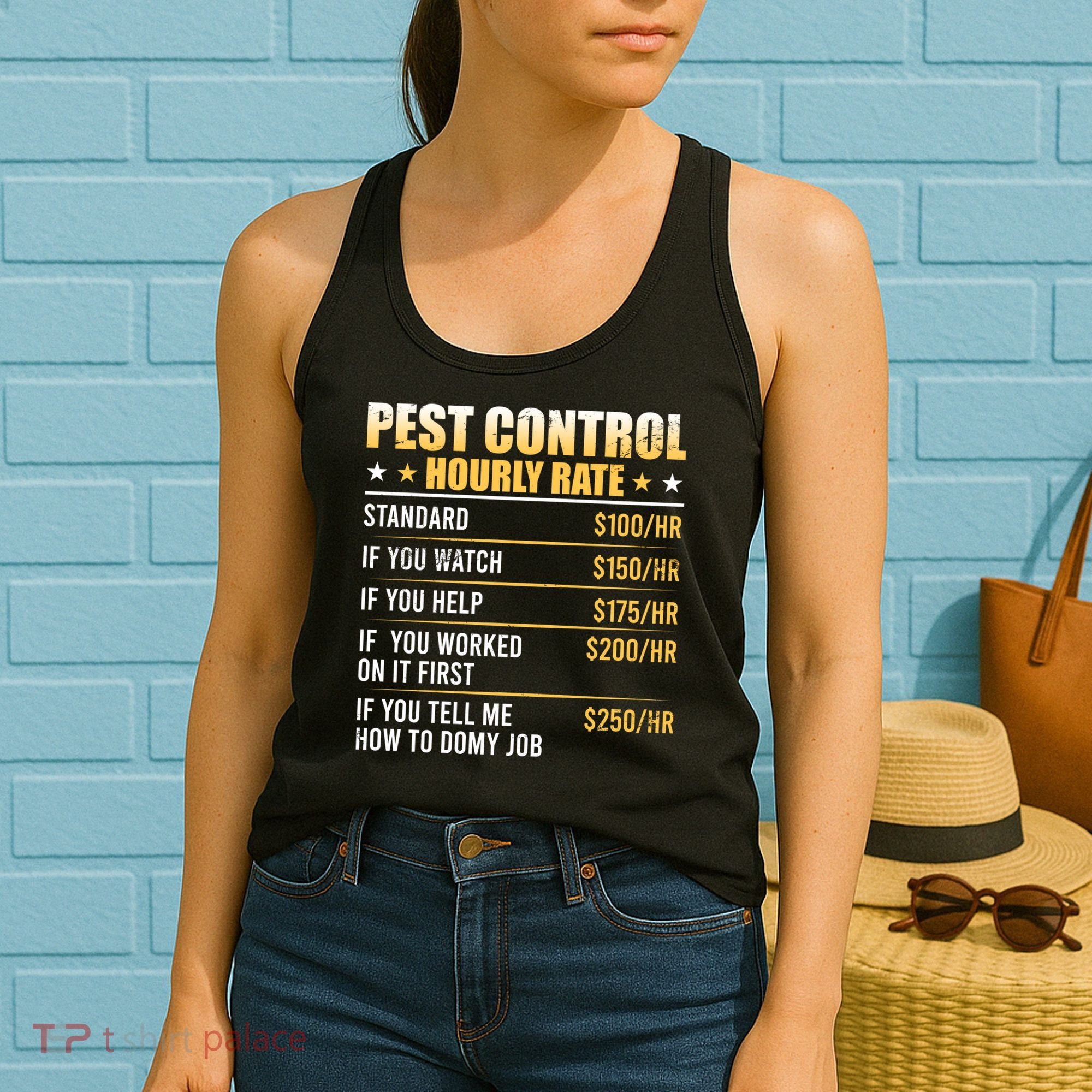 Pest Control Exterminator Pest Controller Hourly Rate Women's Tank Top