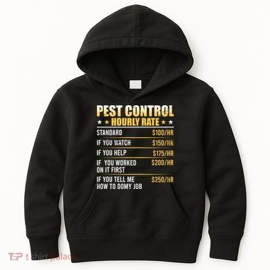 Pest Control Exterminator Pest Controller Hourly Rate Kids Hoodie