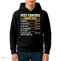 Pest Control Exterminator Pest Controller Hourly Rate Kids Hoodie thumb 4
