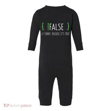 Programmer Computer Engineer Funny False Programming Coding Infant Fleece One Piece