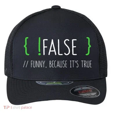 Programmer Computer Engineer Funny False Programming Coding Flexfit Unipanel Trucker Cap