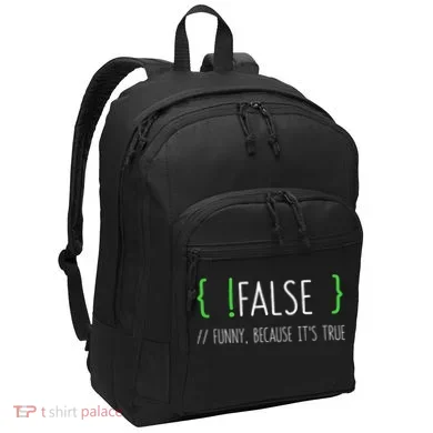 Programmer Computer Engineer Funny False Programming Coding Port Authority Basic Backpack
