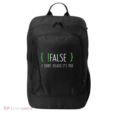Programmer Computer Engineer Funny False Programming Coding City Backpack