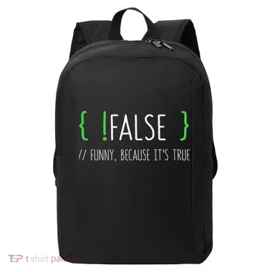 Programmer Computer Engineer Funny False Programming Coding Modern Backpack