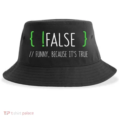 Programmer Computer Engineer Funny False Programming Coding Sustainable Bucket Hat