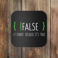 Programmer Computer Engineer Funny False Programming Coding Coaster thumb 0