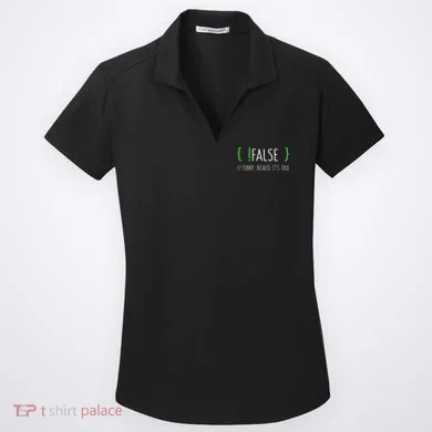 Programmer Computer Engineer Funny False Programming Coding Women's Dry Zone Grid Polo