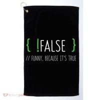 Programmer Computer Engineer Funny False Programming Coding Golf Towel thumb 0