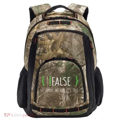 Programmer Computer Engineer Funny False Programming Coding Camo Xtreme Backpack