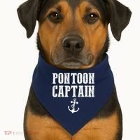 Pontoon Captain Funny Pontoon Shirt For Men And Women USA-Made Doggie Bandana thumb 1