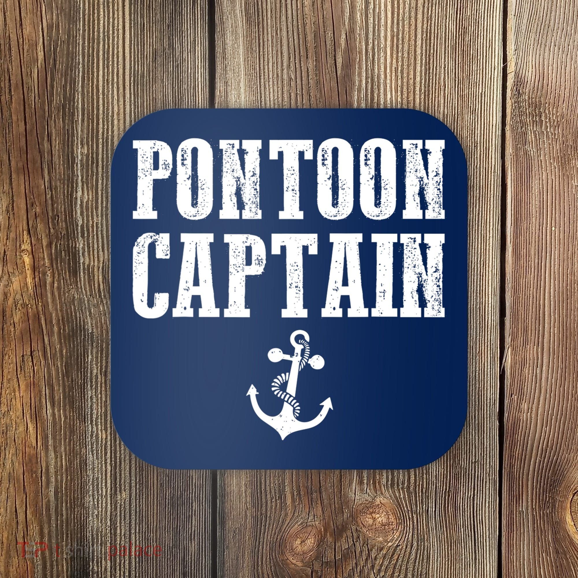 Pontoon Captain Funny Pontoon Shirt For Men And Women Coaster
