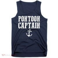 Pontoon Captain Funny Pontoon Shirt For Men And Women Tank Top thumb 0
