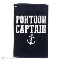 Pontoon Captain Funny Pontoon Shirt For Men And Women Golf Towel thumb 0