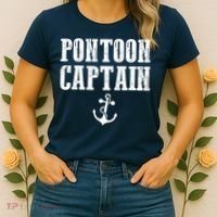 Pontoon Captain Funny Pontoon Shirt For Men And Women Women's T-Shirt thumb 2
