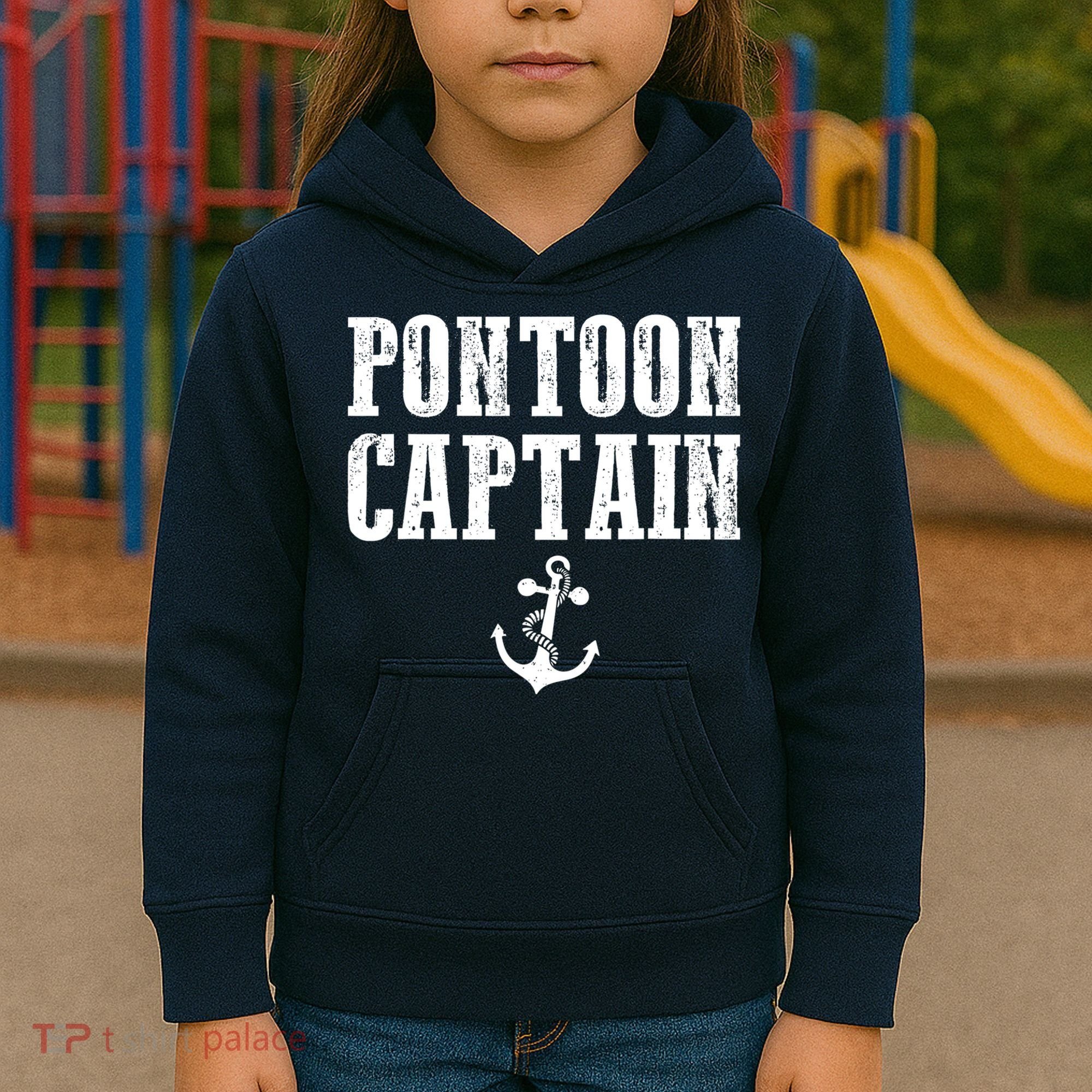 Pontoon Captain Funny Pontoon Shirt For Men And Women Kids Hoodie