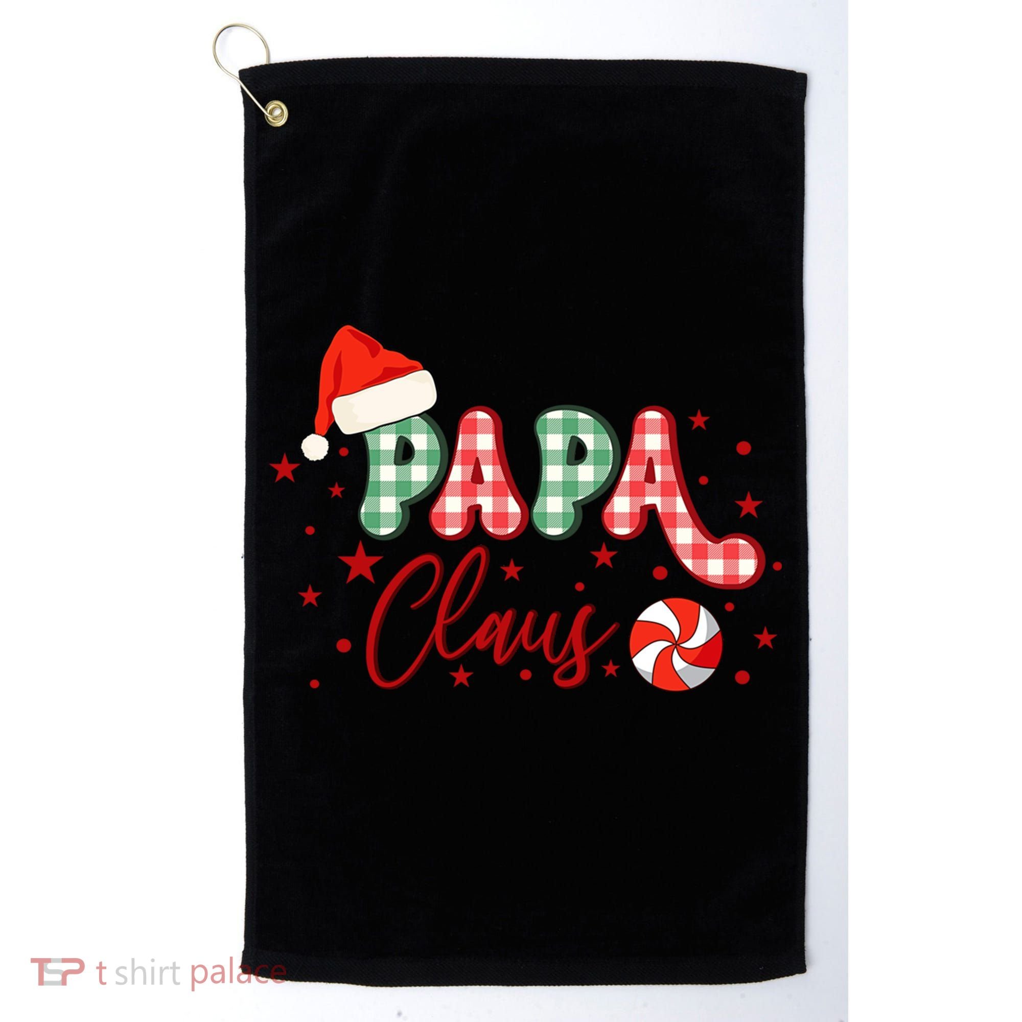 Papa Claus Funny Gift Funny Santa Christmas Gift Golf Towel
