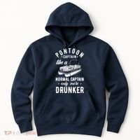 Pontoon Captain Funny Pontoon Captain Drunker Hoodie thumb 0