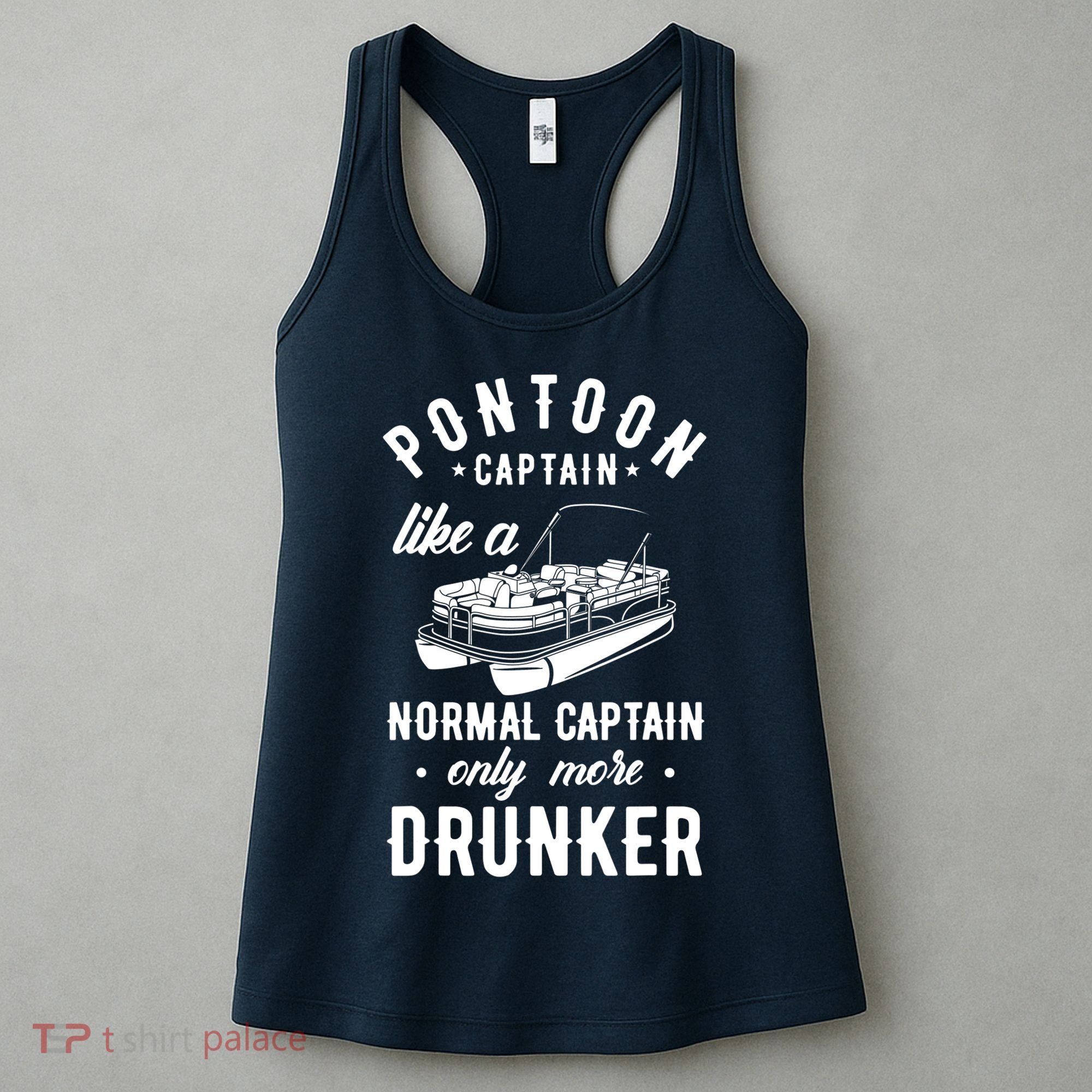 Pontoon Captain Funny Pontoon Captain Drunker Women's Tank Top