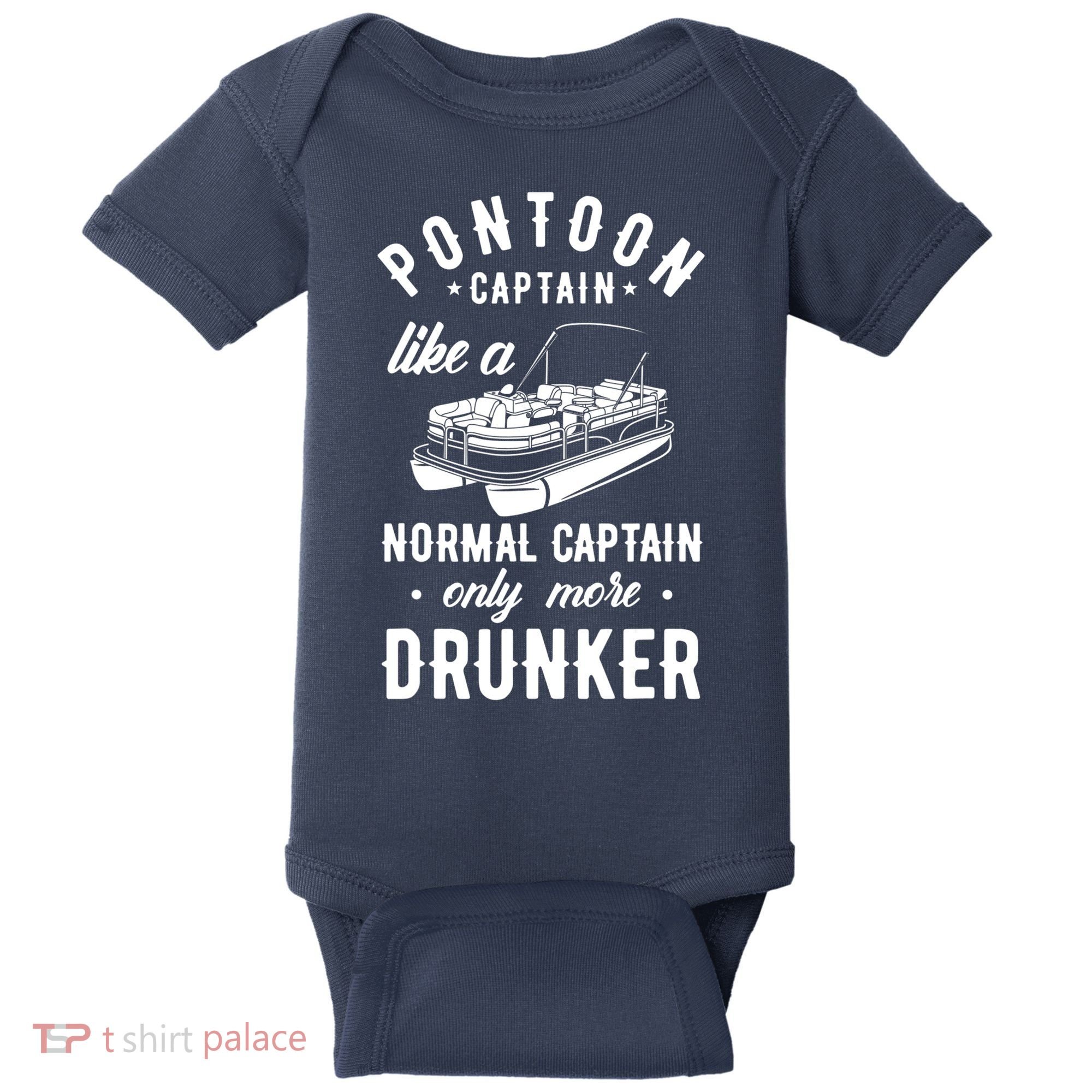 Pontoon Captain Funny Pontoon Captain Drunker Baby Bodysuit