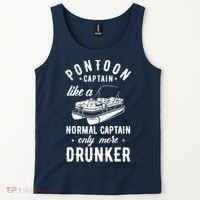 Pontoon Captain Funny Pontoon Captain Drunker Tank Top thumb 2