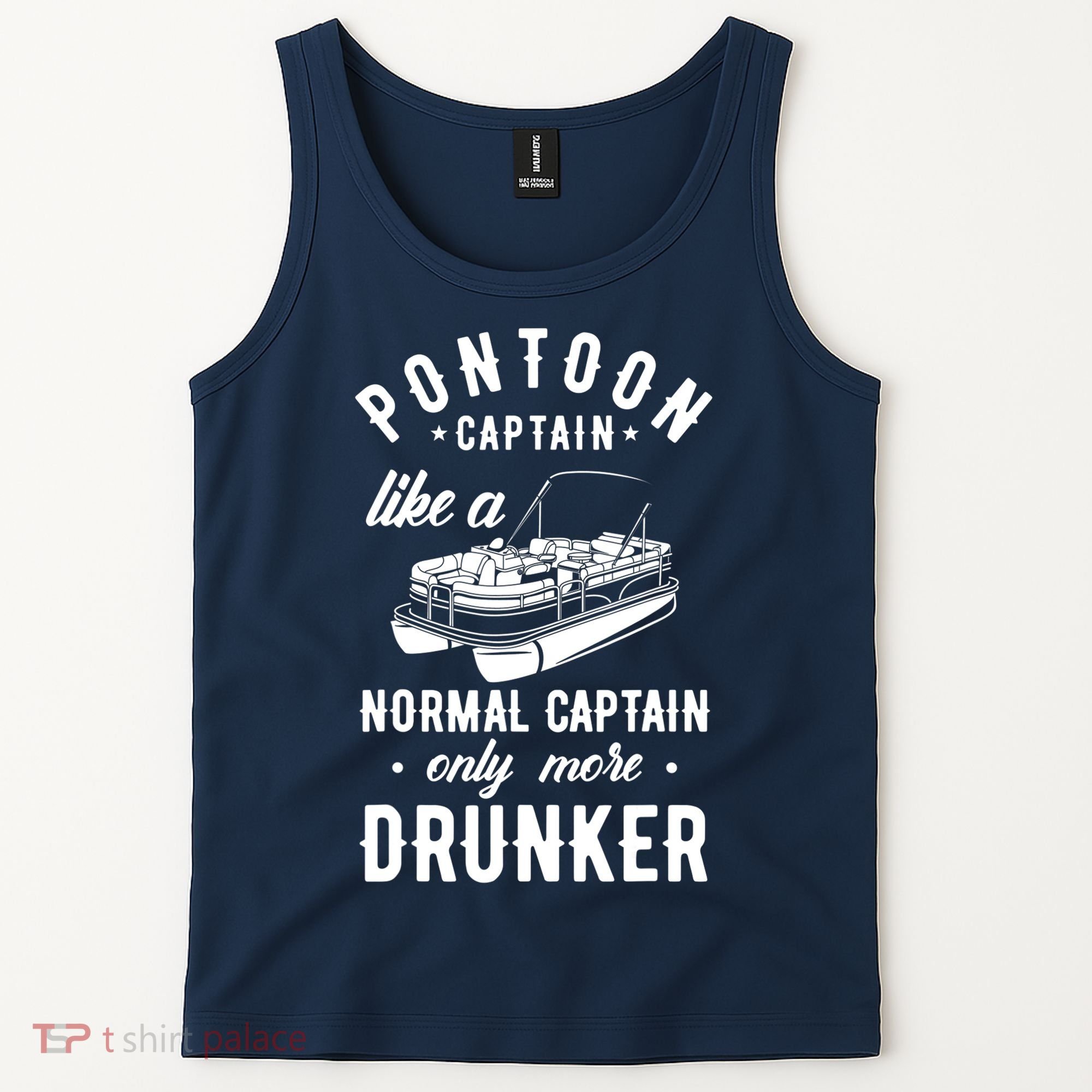 Pontoon Captain Funny Pontoon Captain Drunker Tank Top