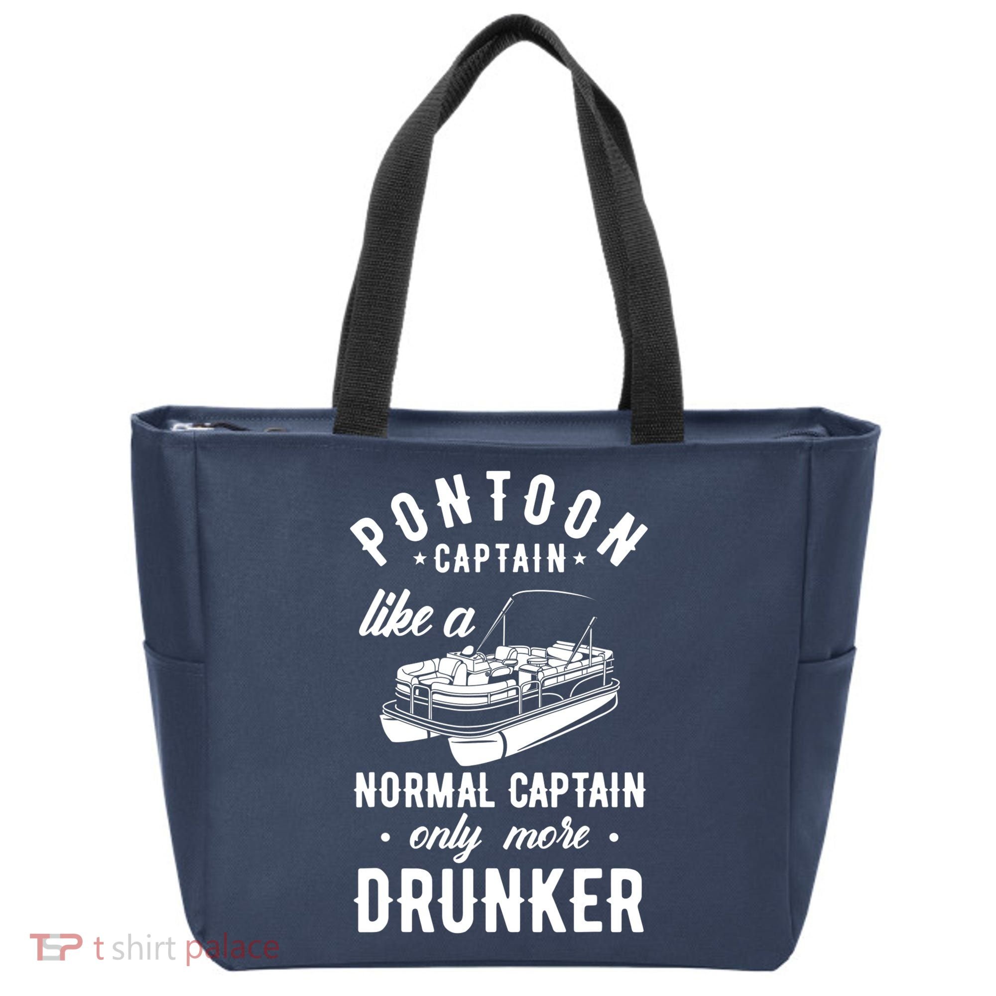 Pontoon Captain Funny Pontoon Captain Drunker Tote Bag