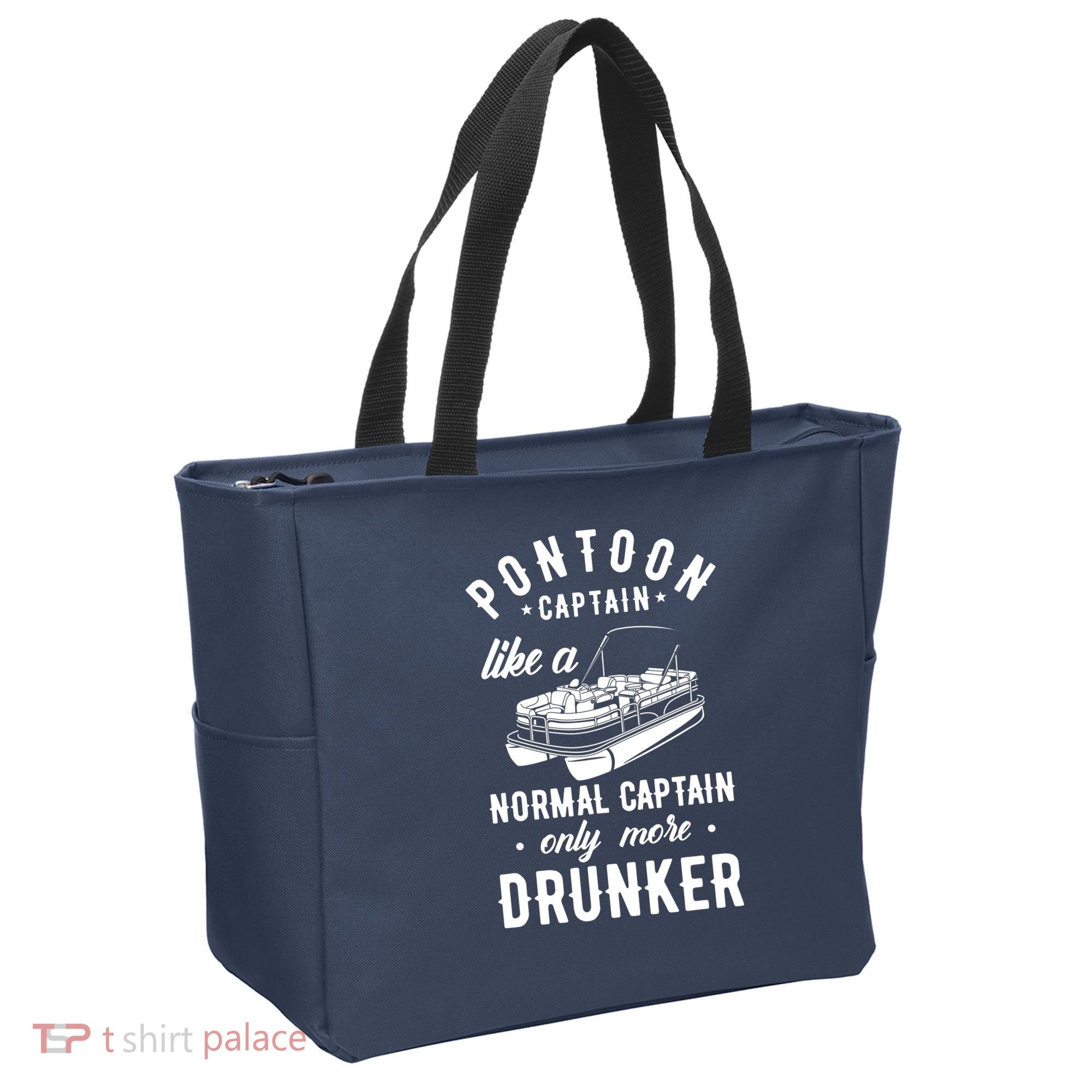 Pontoon Captain Funny Pontoon Captain Drunker Tote Bag