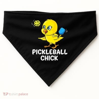 Pickleball Chick, funny pickleball USA-Made Doggie Bandana
