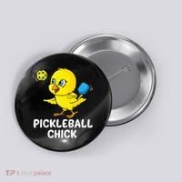 Pickleball Chick, funny pickleball Button thumb 0