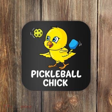 Pickleball Chick, funny pickleball Coaster