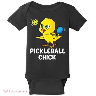 Pickleball Chick, funny pickleball Baby Bodysuit