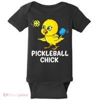 Pickleball Chick, funny pickleball Baby Bodysuit thumb 0