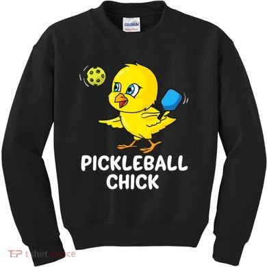 Pickleball Chick, funny pickleball Kids Sweatshirt