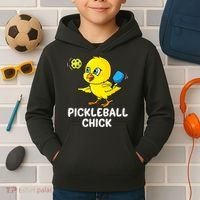Pickleball Chick, funny pickleball Kids Hoodie thumb 2