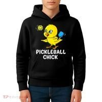 Pickleball Chick, funny pickleball Kids Hoodie thumb 4