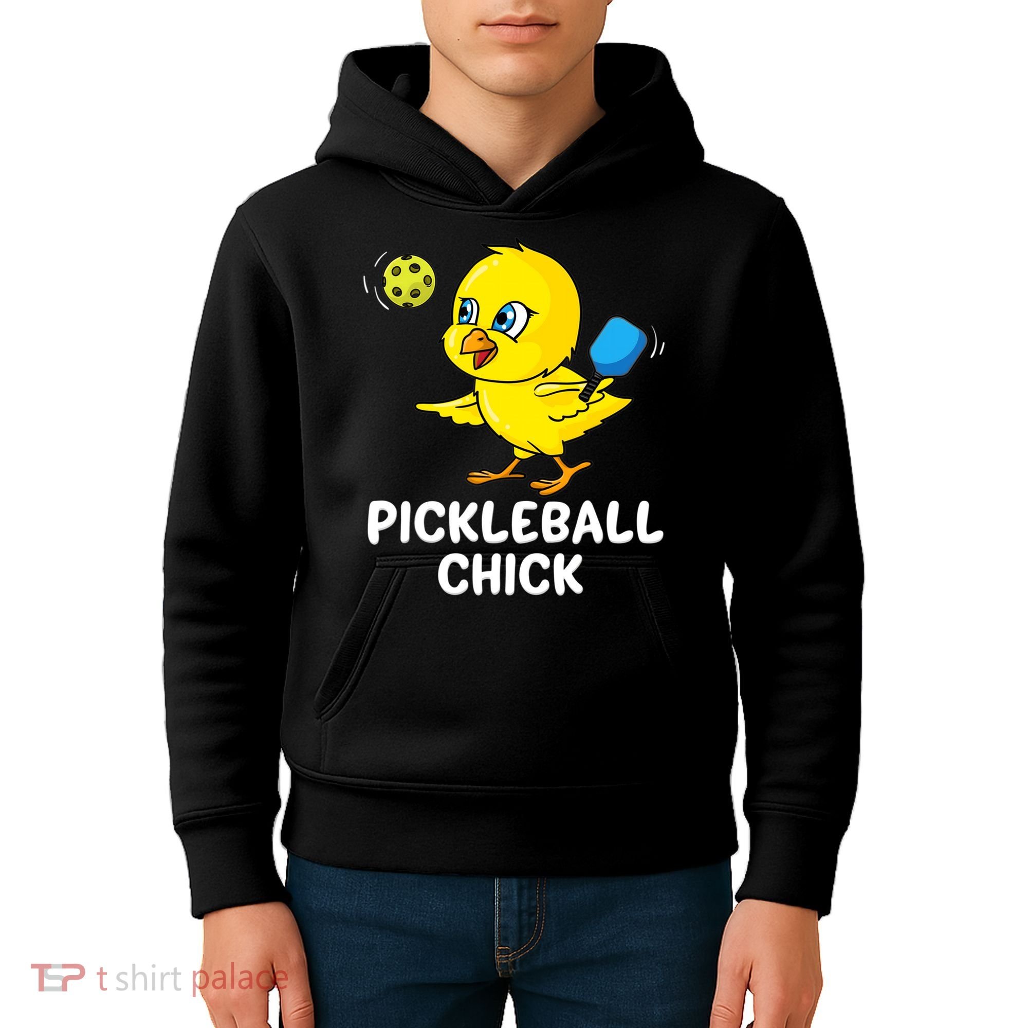 Pickleball Chick, funny pickleball Kids Hoodie