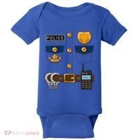 Policeman Costume Funny Halloween Police Officer Baby Bodysuit thumb 0