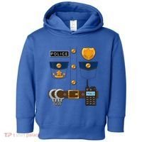 Policeman Costume Funny Halloween Police Officer Toddler Hoodie thumb 0