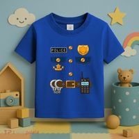 Policeman Costume Funny Halloween Police Officer Toddler T-Shirt thumb 3