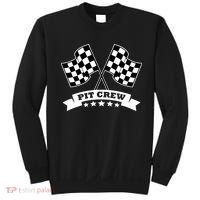 Pit Crew For Race Car Parties White Banner Sweatshirt thumb 0