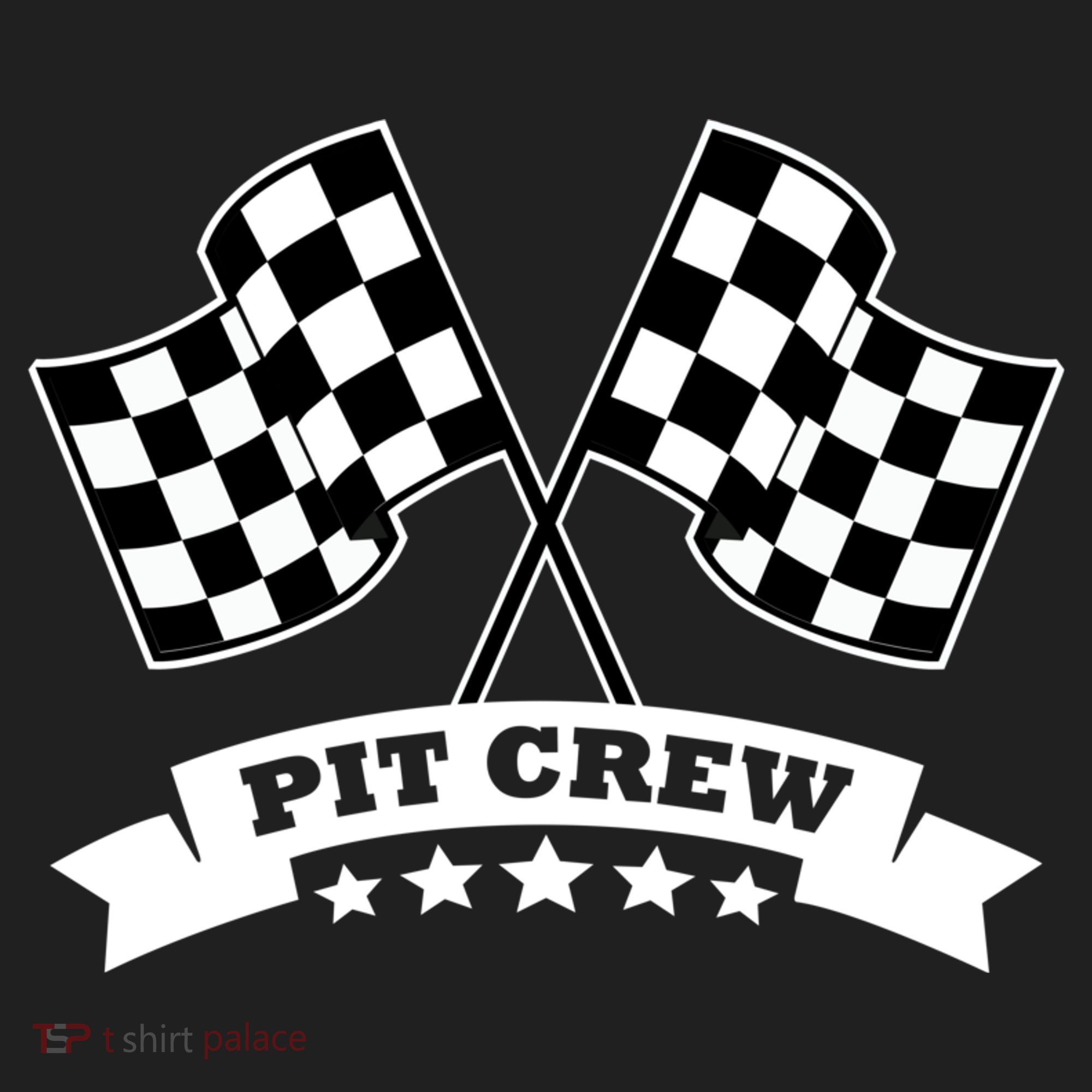 Pit Crew For Race Car Parties White Banner Tumbler