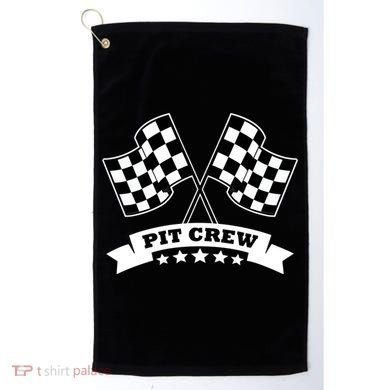 Pit Crew For Race Car Parties White Banner Golf Towel