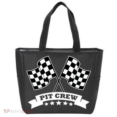 Pit Crew For Race Car Parties White Banner Tote Bag