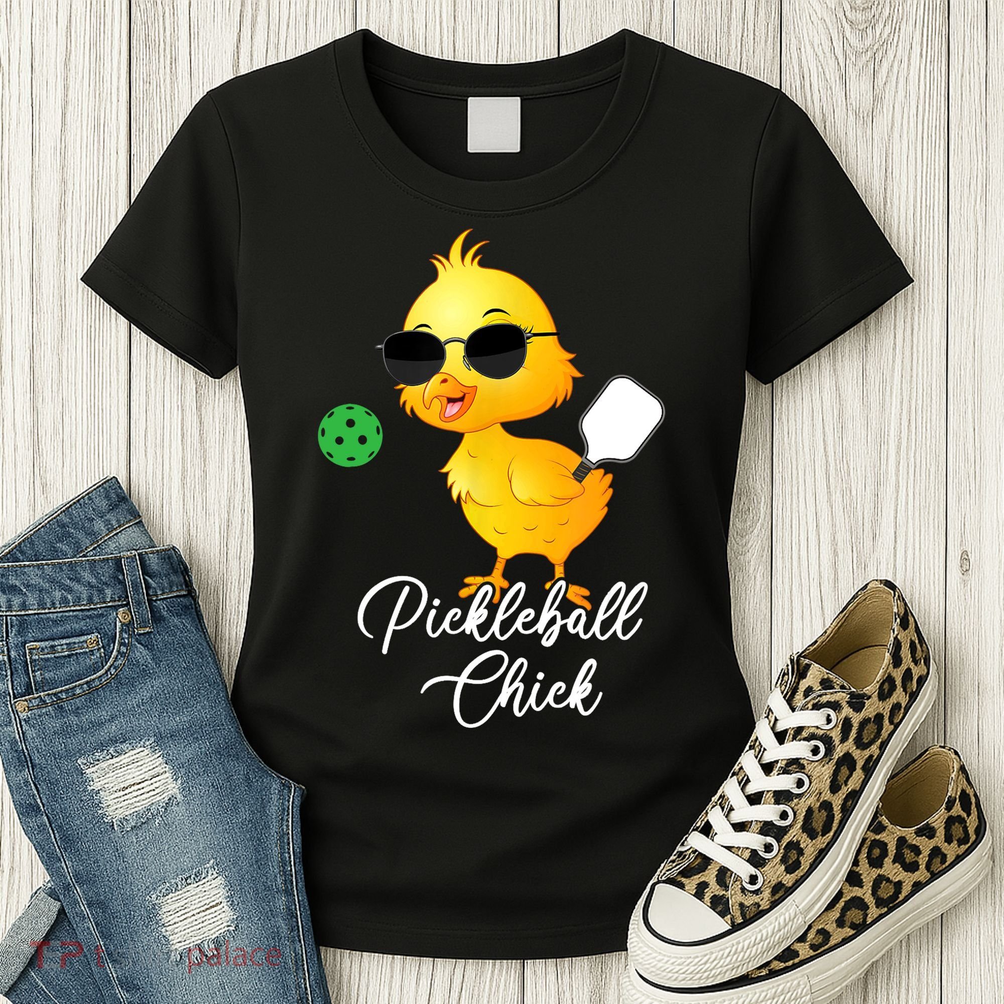 Pickleball Chick, Funny Pickleball Women's T-Shirt