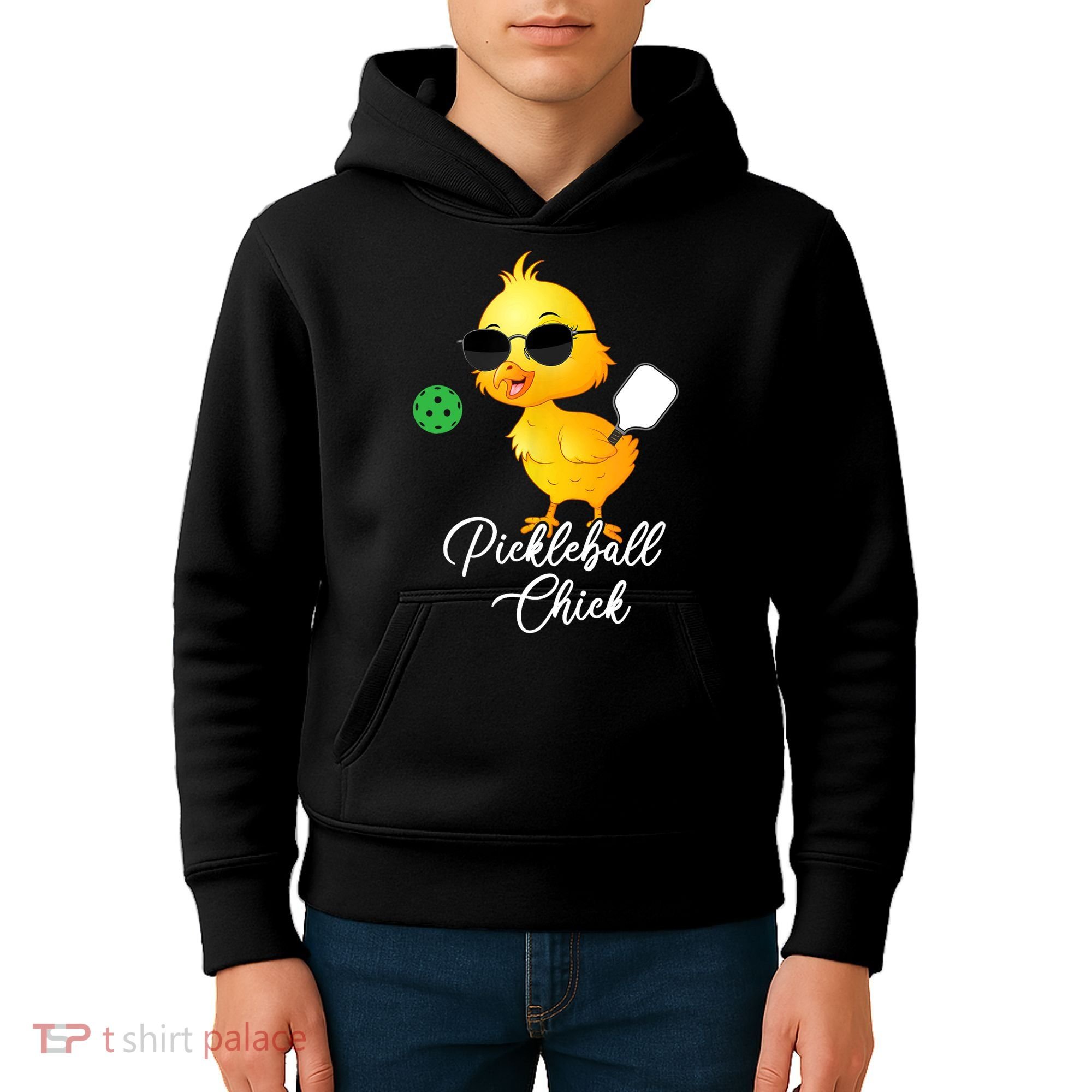 Pickleball Chick, Funny Pickleball Kids Hoodie