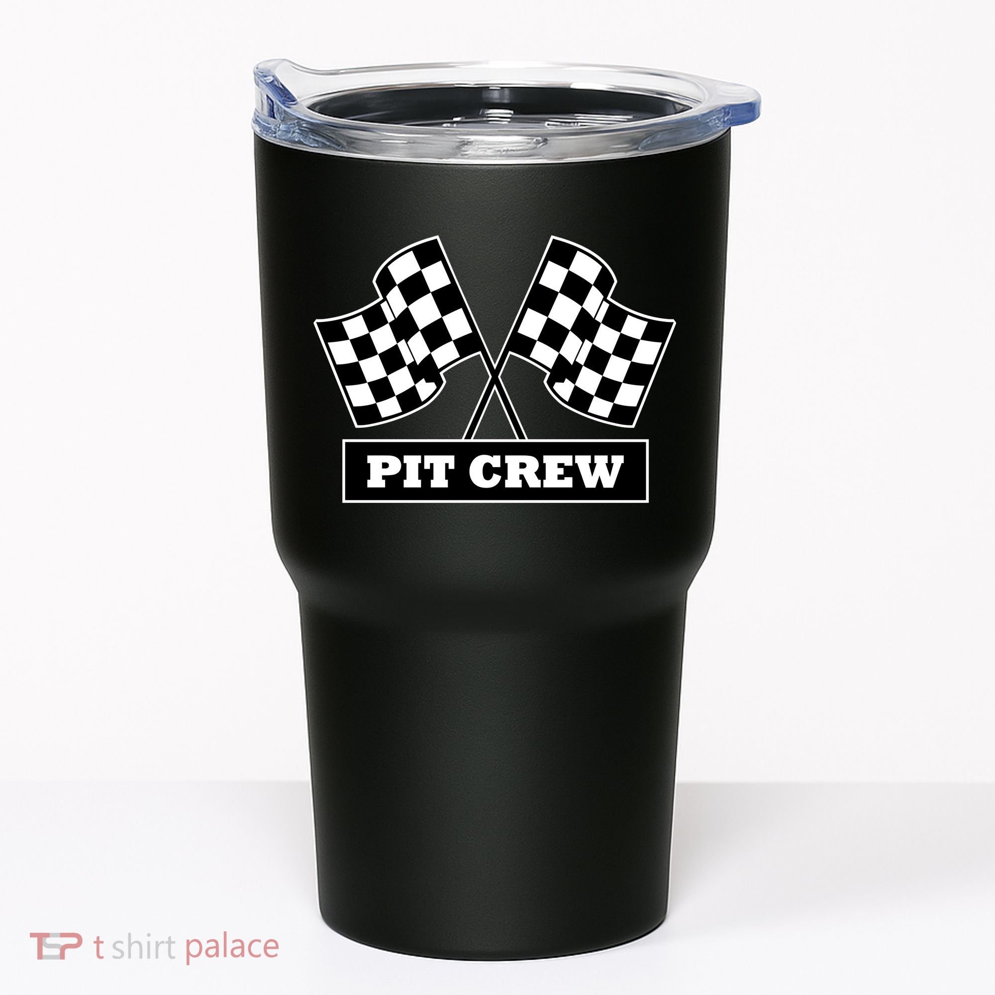 Pit Crew For Racing Party Parents Team Fast Cars Dark Tumbler