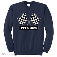 Pit Crew For Racing Party Parents Team Fast Cars Dark Sweatshirt thumb 0