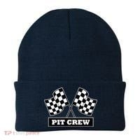 Pit Crew For Racing Party Parents Team Fast Cars Dark Beanie thumb 0