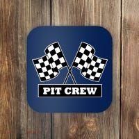 Pit Crew For Racing Party Parents Team Fast Cars Dark Coaster thumb 0